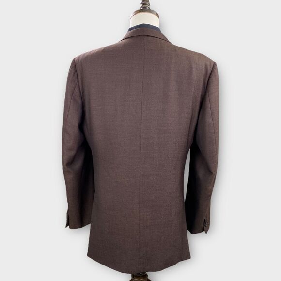 Ermenegildo Zegna Blazer Mens 48R Trofeo Roma Textured Brown Sport Jacket Vented - Picture 4 of 15